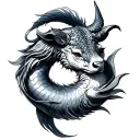 Pisces Taurus tattoo design idea