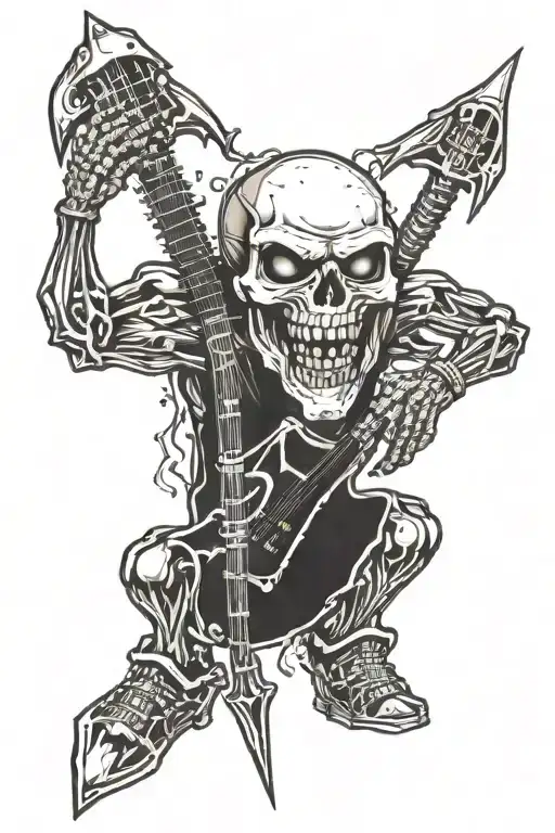 megadeth mascot vic rattlehead tattoo design idea