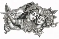 RADHA KRISHNA tattoo design idea