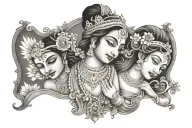 RADHA KRISHNA tattoo design idea