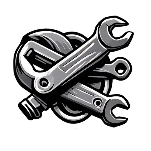 Wrench tattoo design idea