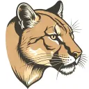 angry mountain lion head tattoo design idea