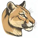 angry mountain lion head tattoo design idea