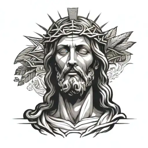 brazil jesus statue , shadow tattoo design idea