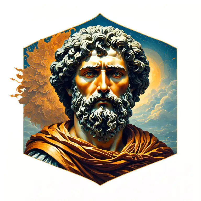 Stoicism virtues marcus aurelius tattoo design idea