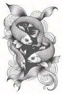 Pisces , good luck, intuition told me tattoo design idea