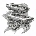 fast and furious tattoo design idea