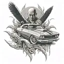 fast and furious tattoo design idea