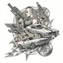 fast and furious tattoo design idea