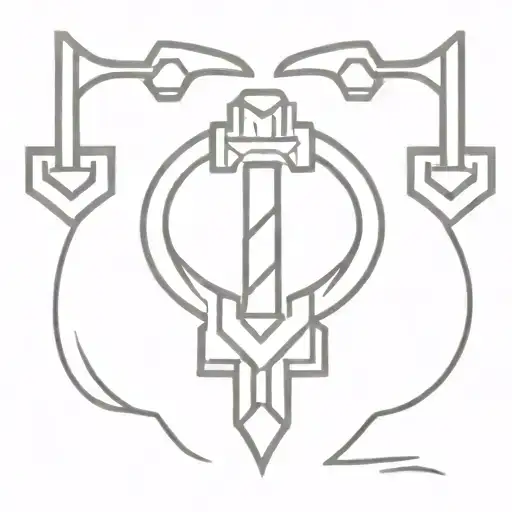 Thor hammer tattoo design idea
