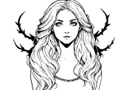 rapunzel goth tattoo design idea