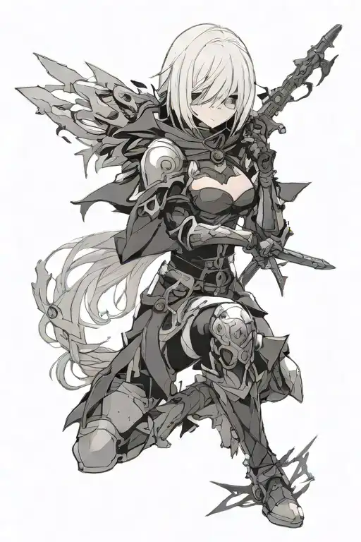 nier automata 2b tattoo design idea