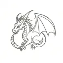 Tiny  dragon tattoo design idea