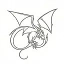 Tiny  dragon tattoo design idea