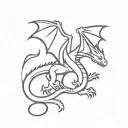 Tiny  dragon tattoo design idea
