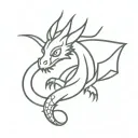 Tiny  dragon tattoo design idea