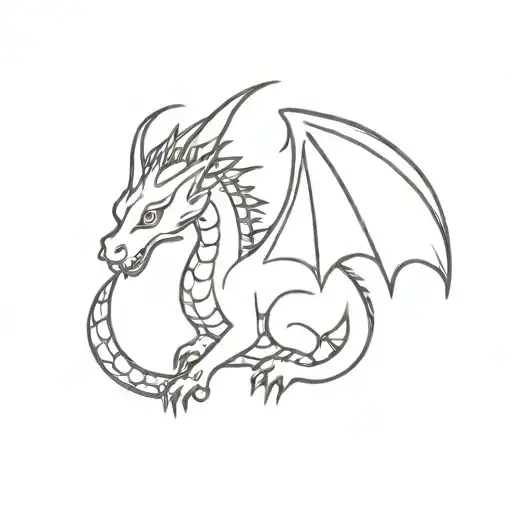 Tiny  dragon tattoo design idea