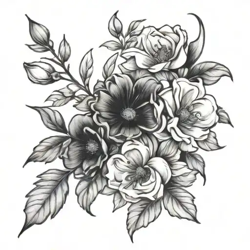 flowers "how lucky are we 01) tattoo design idea