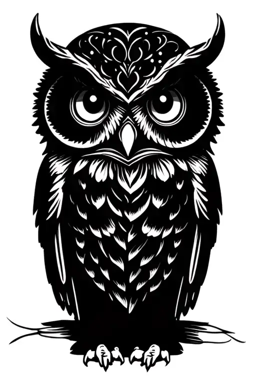 Owl tattoo design idea