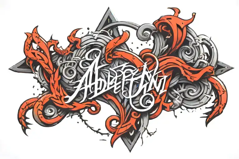 long live Aiden with the Jordan symbol intertwined tattoo design idea