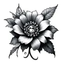 enlightened jeweled loths flower tattoo design idea
