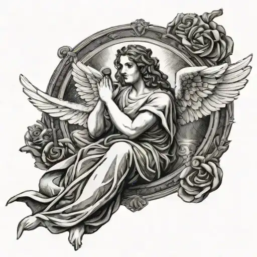 bible accurate angel Number 99 tattoo design idea