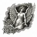 bible accurate angel Number 99 tattoo design idea