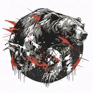 Bear Warrior tattoo design idea