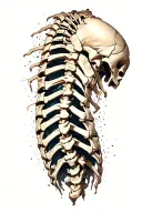 human spine tattoo design idea