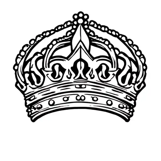 Heavy crown tattoo design idea