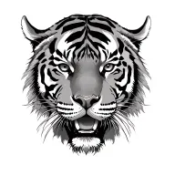 tiger face tattoo design idea