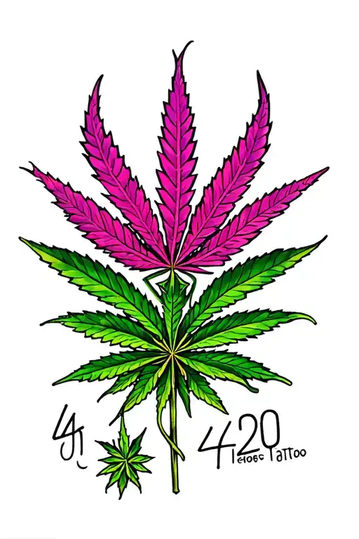 weed 420 tattoo design idea