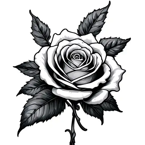 Nautical Rose tattoo design idea