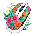 gaming Computer Mouse flowers tattoo design idea