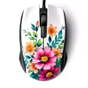 gaming Computer Mouse flowers tattoo design idea