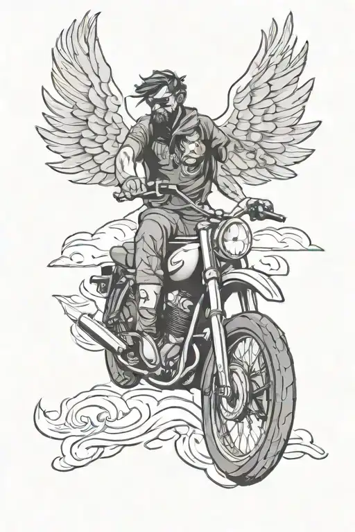 if I go missing don't bother looking I'm probably just riding the wind tattoo design idea