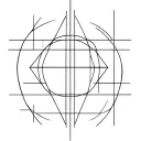 quantum, black lines, simple cybersiglism design tattoo design idea