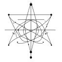 quantum, black lines, simple cybersiglism design tattoo design idea