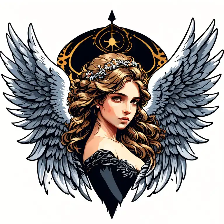 angel's wings tattoo design idea