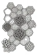 honeycomb pattern tattoo design idea