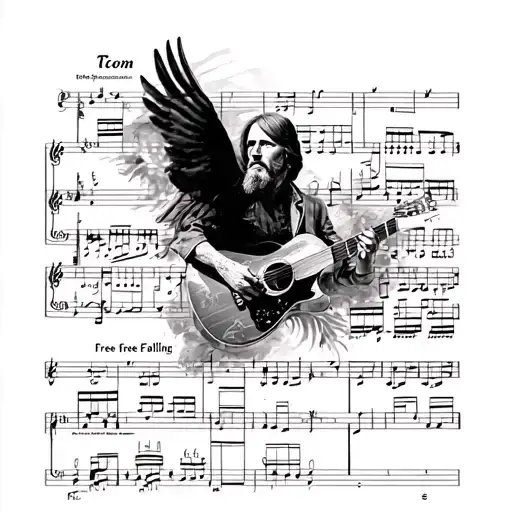 free Falling lyrics by Tom petty. Incorporate musical notes or sheet music tattoo design idea