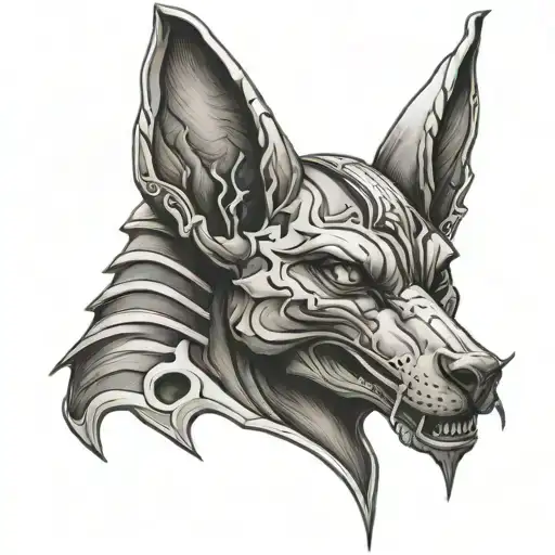 SKULL ANUBIS  tattoo design idea