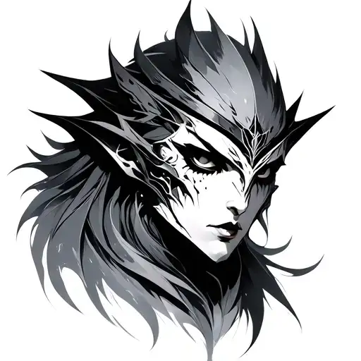 Spectra from game Dota 2 hero tattoo design idea