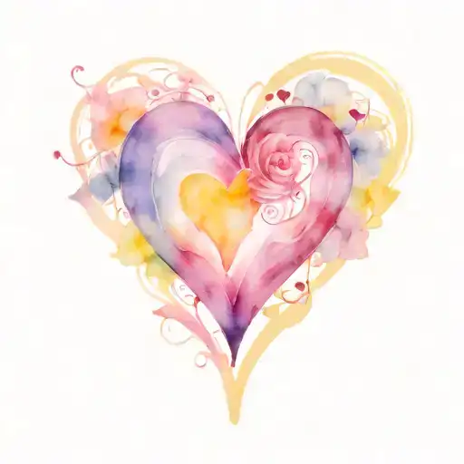  heart with the names kimberly and migual tattoo design idea