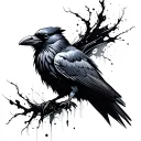 Abstract Raven tattoo design idea