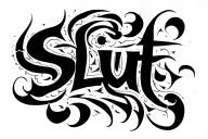 Slut tattoo design idea