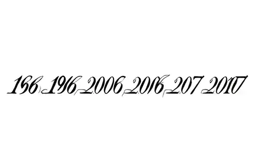 "1966 1986 2005 2006 2007 2010" tattoo design idea