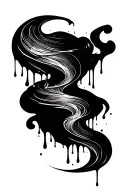 dripping ink tattoo design idea