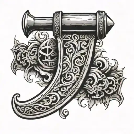 viking quiver design tattoo design idea