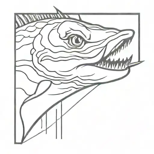 head on a pike bleeding tattoo design idea